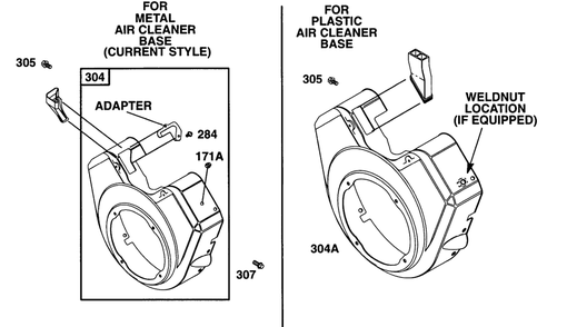 Blower Hsg Chart Diagram and Parts List for 290777-0033-XX  Briggs and Stratton Engine